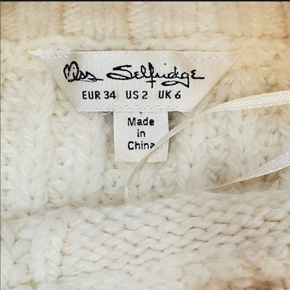 ASOs miss selfridge fringe balloon sleeve sweater - Picture 8 of 8